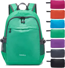YZAOLL Small Lightweight Packable Hiking Backpack, 20L Hiking Backpack Day Pack for Women Men Travel Camping Vacation,Qing